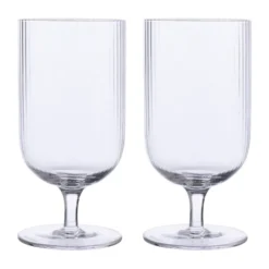 Ernst ölglas räfflad 2-pack, Klar