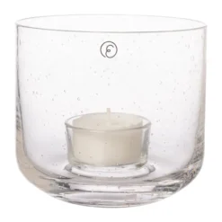 Ernst ljuslykta i glas, Ø10x9 cm