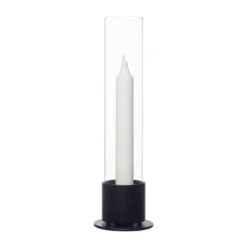 Ernst ljusstake glascylinder Ø7,5 cm, Svart