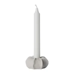 Ernst ljusstake stengods Ø7,5 cm, Naturvit