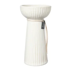 Ernst lökvas räfflad 19 cm, Naturvit