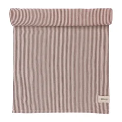 Ernst löpare randig 45x150, Röd-beige