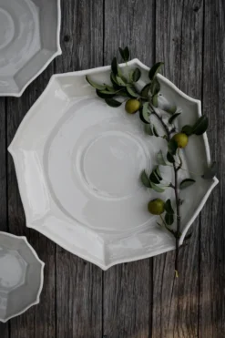 Ernst serveringsfat Ø37 cm, Naturvit