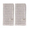 Ernst servetter 2-pack rutig 40x40 cm, Blå-beige
