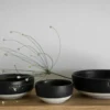 Ernst skål, Mattsvart-natur botten, Ø11 cm