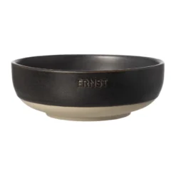 Ernst skål, Mattsvart-natur botten, Ø14 cm