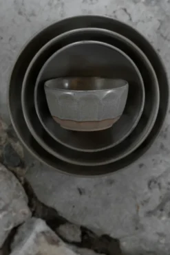 Ernst skål stengods, Grå-natur, Ø20 cm
