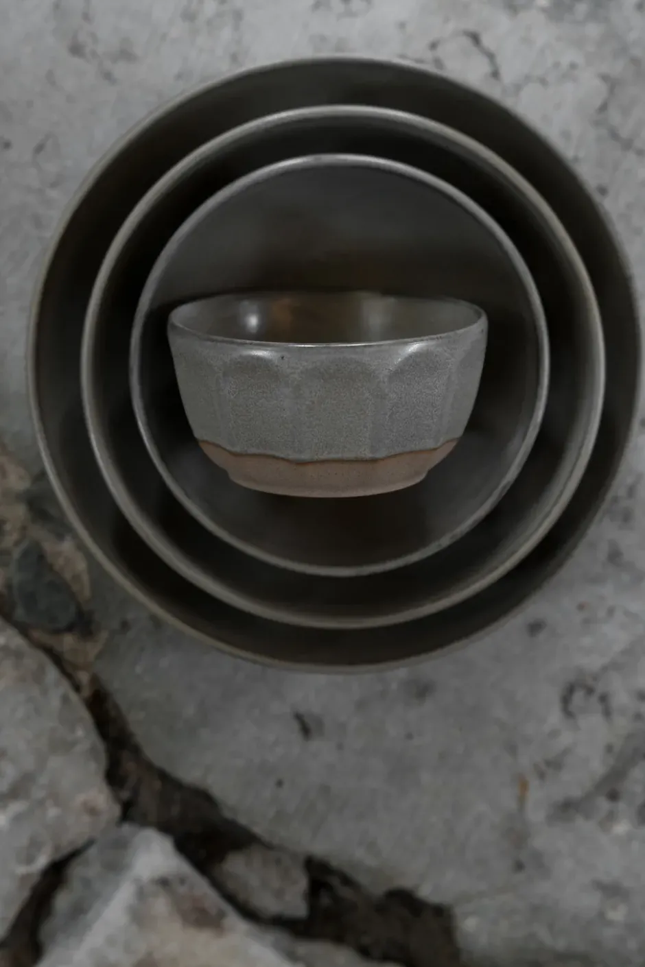 Ernst skål stengods, Grå-natur, Ø20 cm