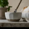 Ernst skål stengods, Vit-natur, Ø12 cm