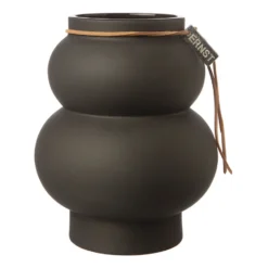Ernst stengodsvas kurvig 21,5 cm, Mörkgrå
