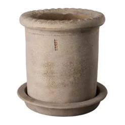 Ernst terrakotta kruka med fat, Ø16x16 cm