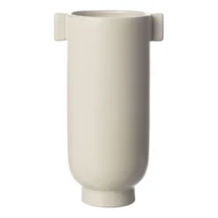 Ernst vas med öra 21 cm, Vit Sand