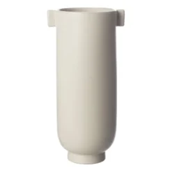 Ernst vas med öra 28 cm, Vit Sand