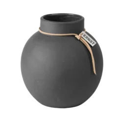 Ernst vas stengods mörkgrå, 14 cm