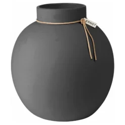 Ernst vas stengods mörkgrå, 22 cm