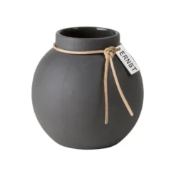Ernst vas stengods mörkgrå, 10 cm