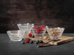 Ethno skål Ø11 cm 4-pack, Clear