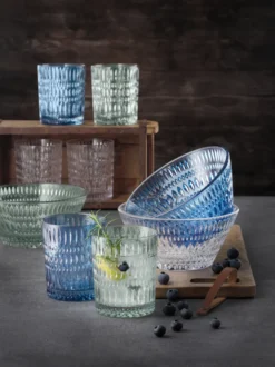 Ethno Tumblerglas 30,4 cl 2-pack, Vintage blue