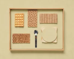 Even teakbricka square M, Nupo lemon sorbet