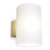 Evoke vägglampa large, Satin brass-opalglas