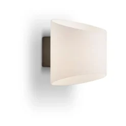 Evoke vägglampa oval, Antracit-opalglas