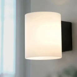 Evoke vägglampa small, Antracit-opal glas
