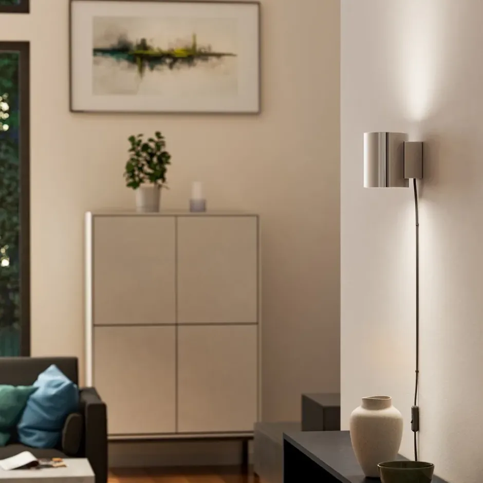 Evoke vägglampa small, Krom