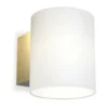Evoke vägglampa small, Satin brass-opalglas