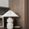 Evy lampfot 37 cm, White-ivory