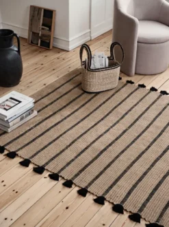 Ezra matta 70x140 cm, Natural-black