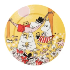 Familjemys mumin serveringsfat, Gul, 30 cm