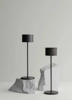 Farol mobil LED-lampa 33 cm, Burned Metal