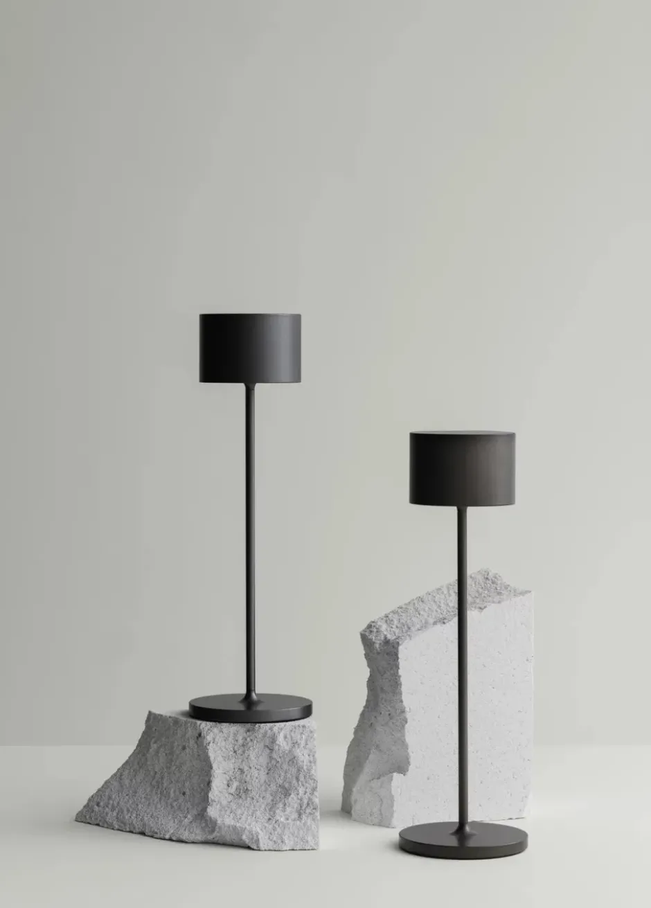 Farol mobil LED-lampa 33 cm, Burned Metal