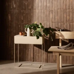 Ferm Living plant box marmorbricka, Beige