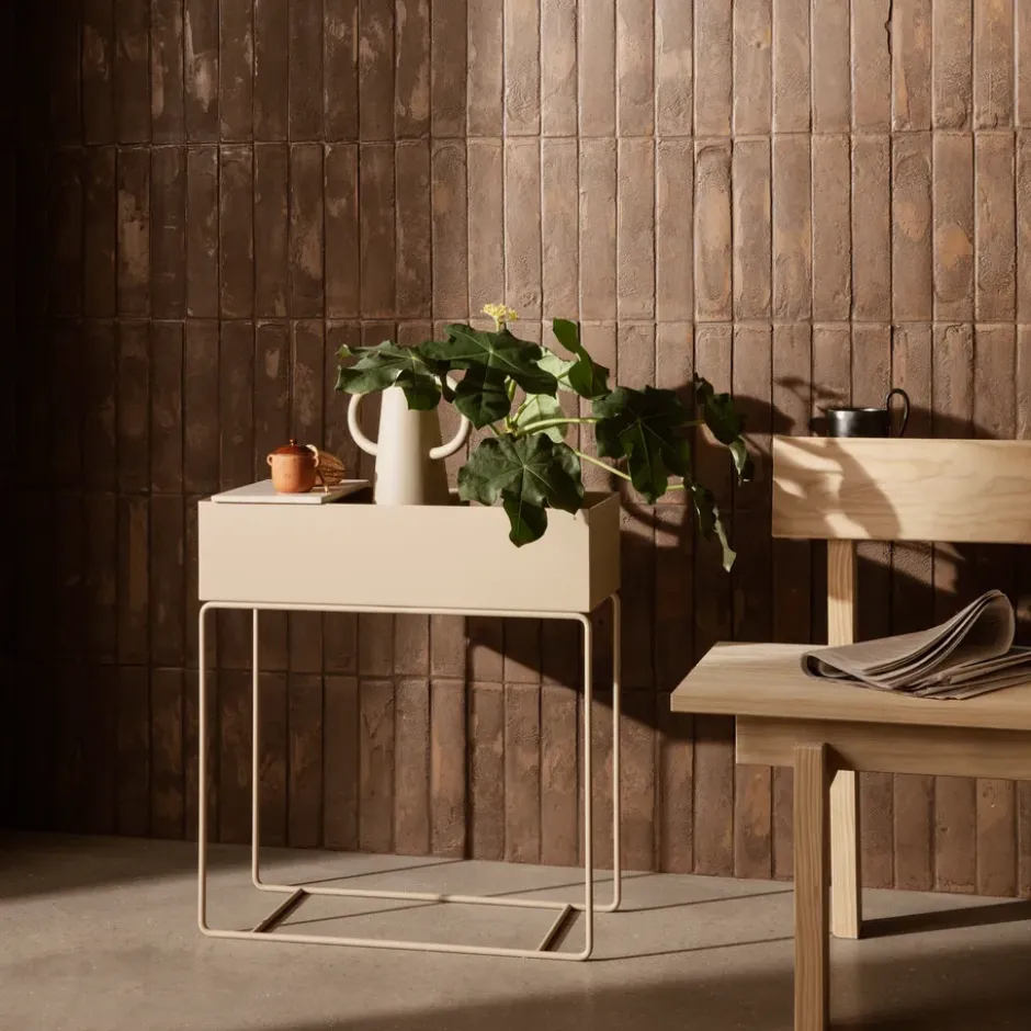Ferm Living plant box marmorbricka, Beige