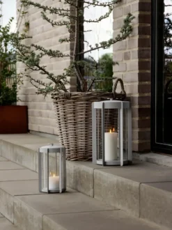 Firefly lanterna ljuslykta 35 cm, Soft Grey