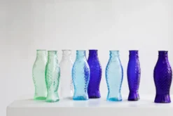Fish & Fish glasflaska 85 cl, Cobalt blue