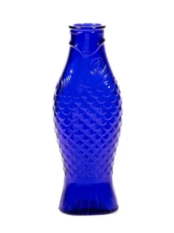 Fish & Fish glasflaska 85 cl, Cobalt blue