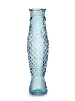 Fish & Fish glasflaska 85 cl, Light blue