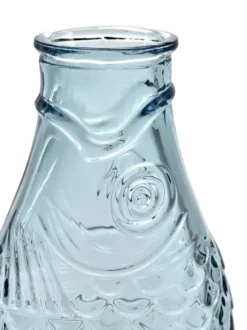 Fish & Fish glasflaska 85 cl, Light blue