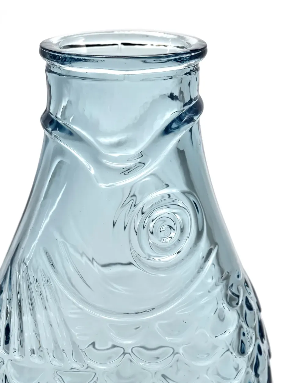 Fish & Fish glasflaska 85 cl, Light blue