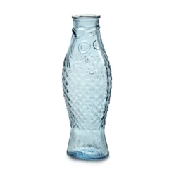 Fish & Fish glasflaska 85 cl, Light blue