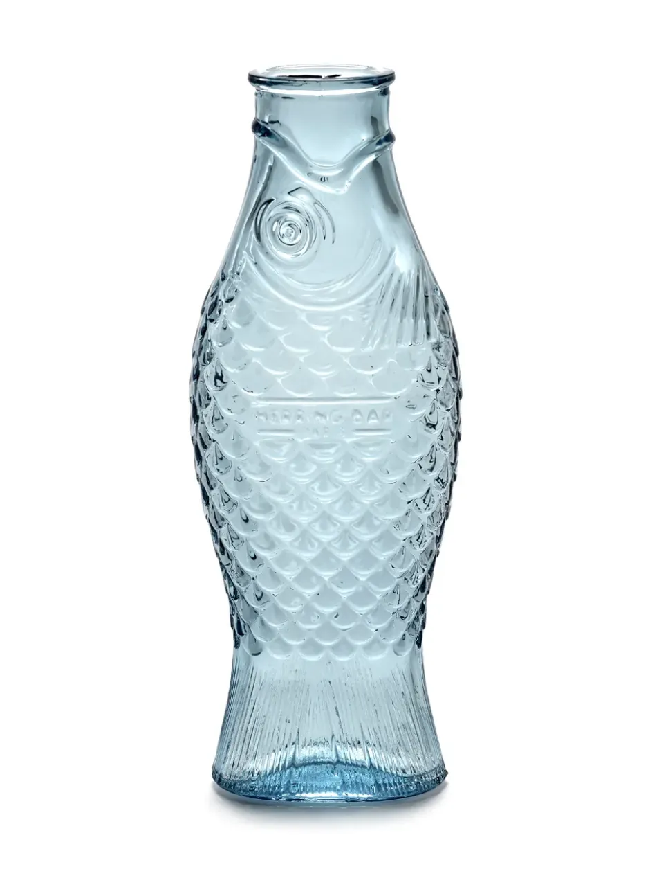 Fish & Fish glasflaska 85 cl, Light blue