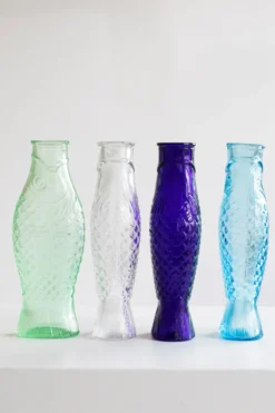 Fish & Fish glasflaska 85 cl, Transparent