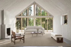 Fjellmyr matta med langett, Naturbeige, 300x400 cm