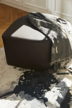 Floreo pläd 130x170 cm, Vit-grå