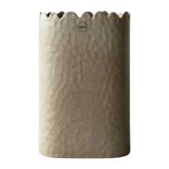 Flowery vas 20 cm, Beige
