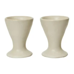 Flow äggkoppar 2-pack, Off-white speckle