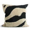 Fluffy kudde 50x50 cm, Black-beige
