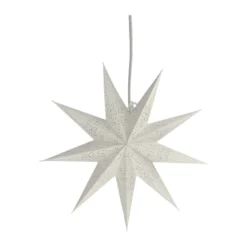 Folk adventsstjärna, Vit, Ø45 cm